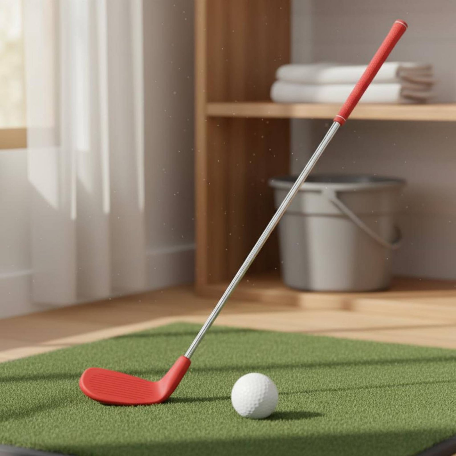 Golf Equipment Beginners - Kij golfowy treningowy z plastikową główką,